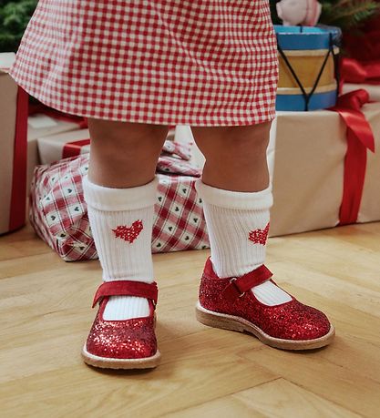 Angulus Shoes - Red w. Glitter