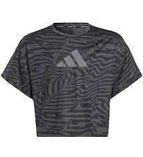 adidas Performance T-shirt - JG TI AOP - Black adidas Performance T-shirt - JG TI AOP - Black
