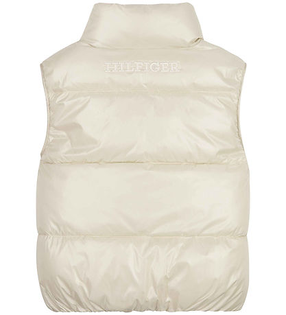Tommy Hilfiger Puffer Vest - Glossy Short Pouf - Classic+ Beige