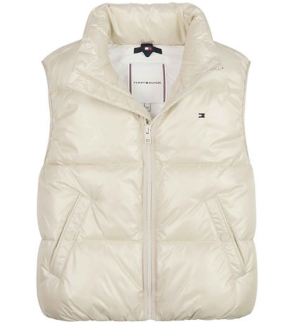 Tommy Hilfiger Puffer Vest - Glossy Short Pouf - Classic+ Beige