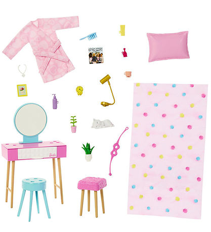 Barbie Doll w. Accessories - 30 cm - Bedroom