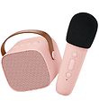 Haut-parleur av. Microphone Lalarma - Sans fil - Karaoké - Rose