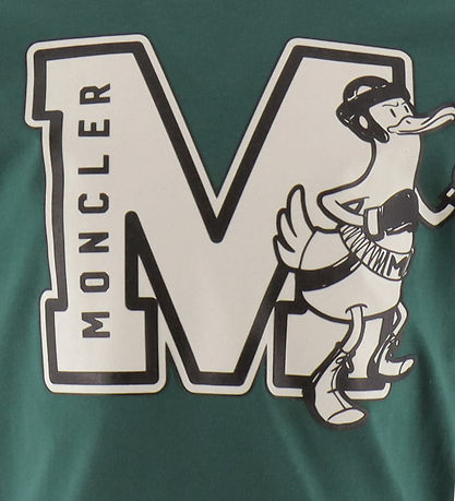 Moncler T-shirt - Green/White w. Print Moncler T-shirt - Green/White w. Print