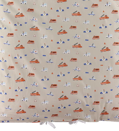 Nørgaard Madsens Bedding - Baby - Sand w. Fire trucks