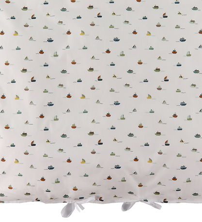 Nørgaard Madsens Bedding - Baby - White w. Sailing ships