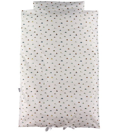 Nørgaard Madsens Bedding - Baby - White w. Sailing ships