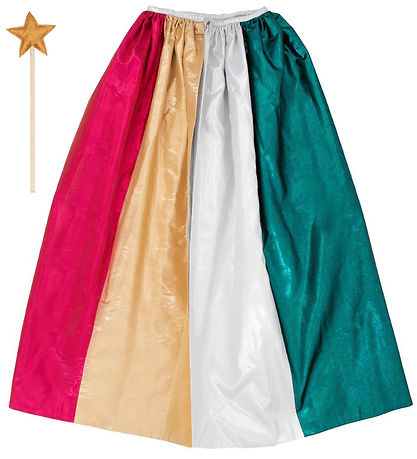 Meri Meri Naamiaisasut - Metallic Rainbow Cape & Wand