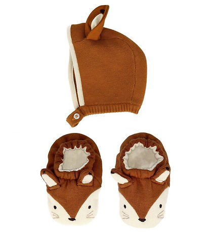 Meri Meri Set - Krabbelschuhe/Babymütze - Fuchs