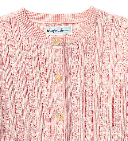 Polo Ralph Lauren 가디건 - 니트 - Core 리플렌 - 핑크