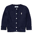 Polo Ralph Lauren Cardigan - Knitted - Core Replen - Hunter Navy Polo Ralph Lauren Cardigan - Knitted - Core Replen - Hunter Navy