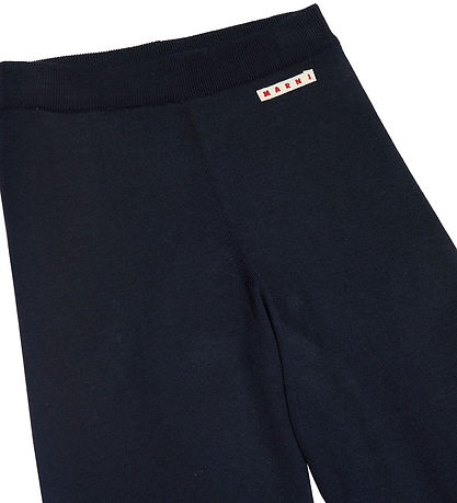 Marni Trousers - Acrylic/Wool - Navy w. Coral