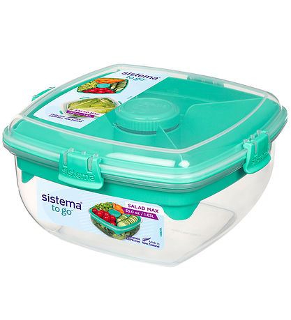 Boîte à Repas av. Accessoires Sistema - Salad Max - 1,63 L - Tur Boîte à Repas av. Accessoires Sistema - Salad Max - 1,63 L - Tur