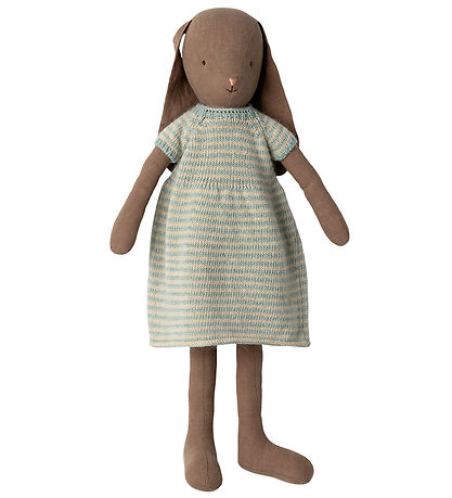 Peluche Maileg - Lapin - Taille 4 - 52 cm - Marron - Robe en tri Peluche Maileg - Lapin - Taille 4 - 52 cm - Marron - Robe en tri