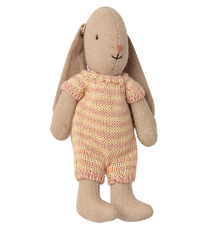 Maileg Rabbit - Micro - Beige/Pink Stripes Maileg Rabbit - Micro - Beige/Pink Stripes