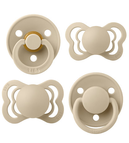 BIBS Try-It Pacifiers - 4-Pack - Size 1 - Natural Rubber - Vanil BIBS Try-It Pacifiers - 4-Pack - Size 1 - Natural Rubber - Vanil