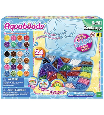 Aquabeads Beads - 2400+ pcs - MEGA Bead Set - Multicolour