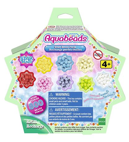 Aquabeads Beads - 800+ pcs - Star Bead Pack - Multicolour