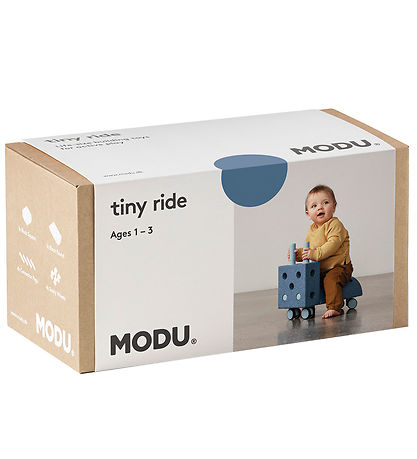 Trotteur MODU - Tiny Ride - 10 Parties - 40x20x36 cm - Deep Blue