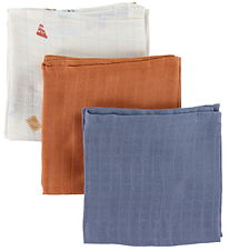 Sebra Spucktücher - 75x75 - 3er-Pack - Fleißige Bauherren
