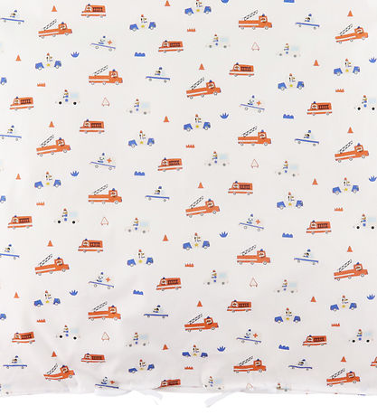Nørgaard Madsens Bedding - Junior - White w. Fire trucks