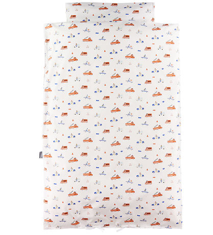 Nørgaard Madsens Bedding - Junior - White w. Fire trucks