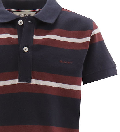 GANT Polo - Evening Blue w. Red/White GANT Polo - Evening Blue w. Red/White