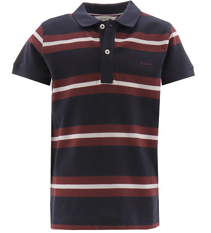 GANT Polo - Evening Blue w. Red/White GANT Polo - Evening Blue w. Red/White