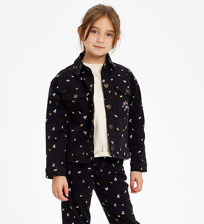 The New Overshirt - Denim - TnHellen - Phantom w. Flowers