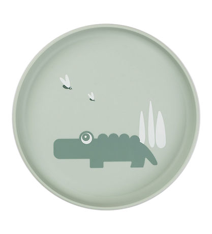 Done by Deer Plate - Thermoplastic - Croco - Green
