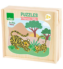 Vilac Jigsaw Puzzle - Wood - 12x2 Bricks - Mother And Baby Vilac Jigsaw Puzzle - Wood - 12x2 Bricks - Mother And Baby