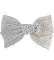 By Stær Hair Clip w. Bow - Franka - 9x6 cm - Light blue Embroide