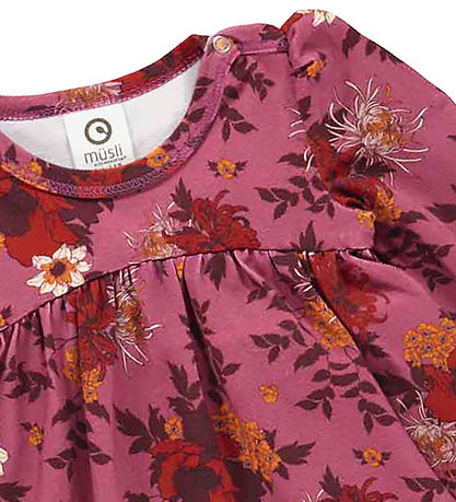Müsli Bodysuit w. Skirt l/s - Bloomy - Boysenberry/Fig/Berry Ed