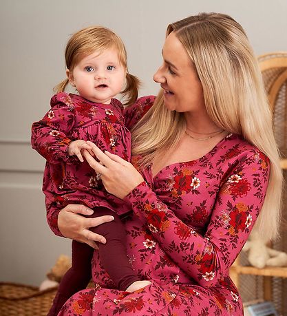 Müsli Bodysuit w. Skirt l/s - Bloomy - Boysenberry/Fig/Berry Ed