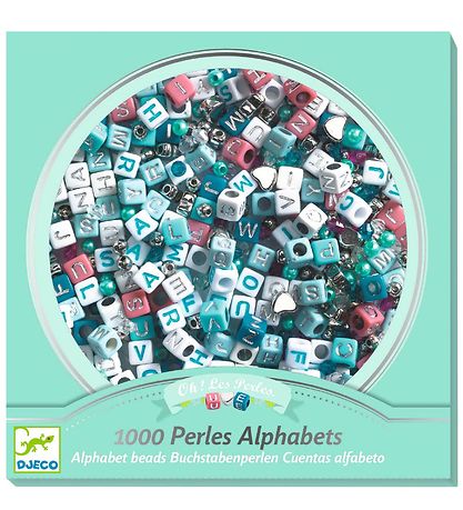 Djeco Perlen - 1000 st. - Alphabet - Silber Djeco Perlen - 1000 st. - Alphabet - Silber