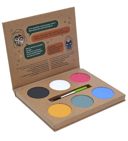 Maquillage pour Visage Grim Tout - 6 Couleurs av. Pinceau - Waou Maquillage pour Visage Grim Tout - 6 Couleurs av. Pinceau - Waou