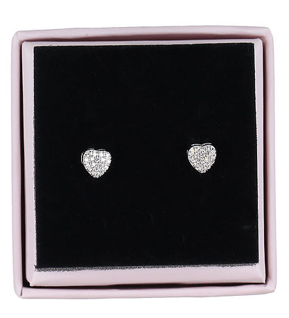 MillaVanilla Earrings - Heart Glitter - Silver MillaVanilla Earrings - Heart Glitter - Silver