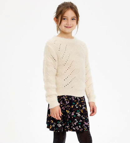 The New Blouse - Knitted - TnDiva - White Swan w. Glitter