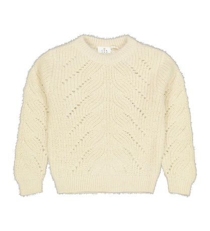 The New Blouse - Knitted - TnDiva - White Swan w. Glitter