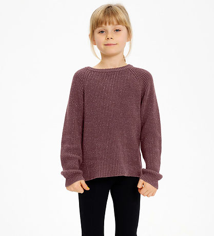 Blouse The New - Tricoté - TnHeather - Rose Brown av. Brillant