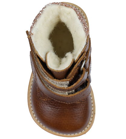 Angulus Prewalker Boots w. Lining - Tex - Cognac/Maple Glitter