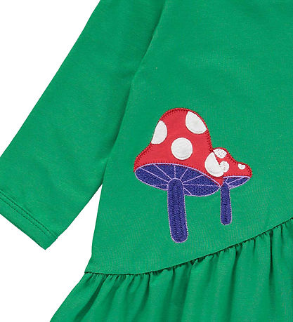 Freds World Dress - Mushroom - Earth Green w. Red