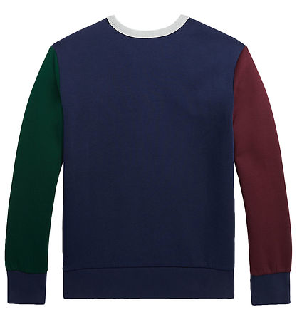 Polo Ralph Lauren Blouse - Navy w. Bordeaux/Dark Green