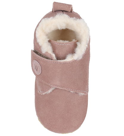 Wheat Soft Sole Leather Shoes w. Lining - Taj - Dusty Rouge