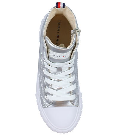 Tommy Hilfiger Boots - High Top Lace-Up - Silver