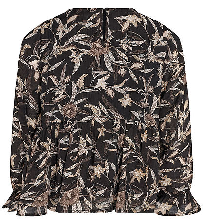 Sofie Schnoor Girls Blouse - Black w. Pattern
