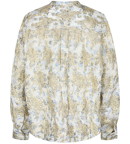 Sofie Schnoor Hemdbluse für Mädchen - Weiß/Hellblau m. Gold Sofie Schnoor Hemdbluse für Mädchen - Weiß/Hellblau m. Gold