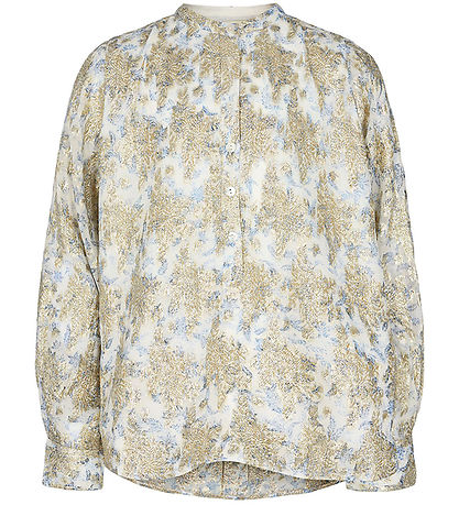 Sofie Schnoor Hemdbluse für Mädchen - Weiß/Hellblau m. Gold Sofie Schnoor Hemdbluse für Mädchen - Weiß/Hellblau m. Gold