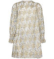 Sofie Schnoor Girls Dress - White/Light Blue w. Gold Sofie Schnoor Girls Dress - White/Light Blue w. Gold