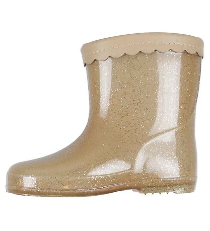 Petit by Sofie Schnoor Rubber Boots w. Lining - Nougat w. Glitte
