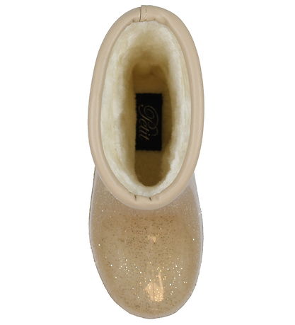 Petit by Sofie Schnoor Rubber Boots w. Lining - Nougat w. Glitte